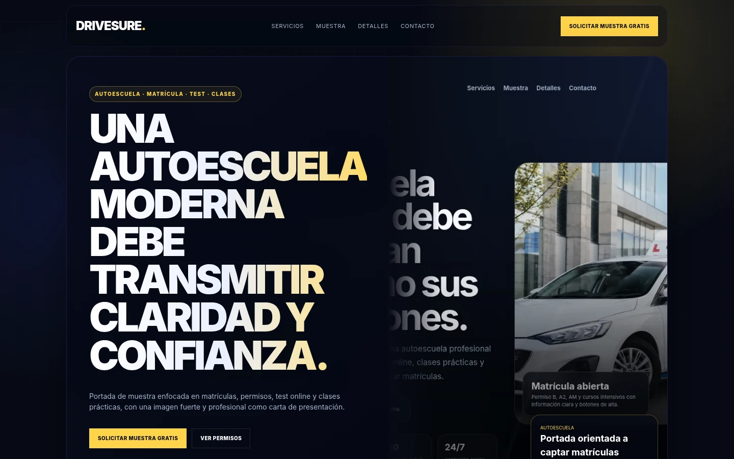 Ejemplo de página web para autoescuela